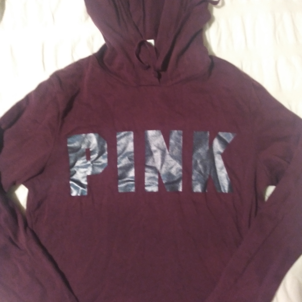 Pink  victoria secret maroon hoodie